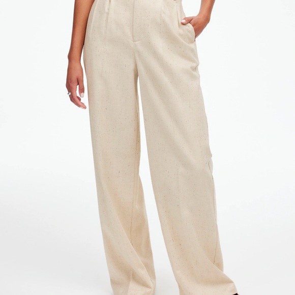 NWT | Madewell The Harlow Wide-Leg Pant in Herringbone Italian Fabric - Picture 3 of 10